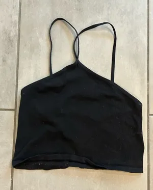 Free People Intimately High Neck Top — Black thumbnail 1