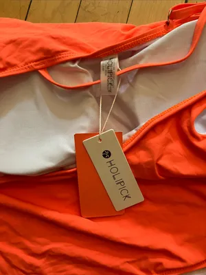 Holipick Neon Orange One Shoulder Adjustable One Piece Swimsuit XL NWT thumbnail 3