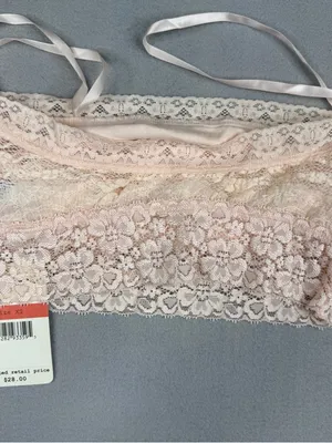 Free People Intimately Lace Bandeau Bralette XS Soft Pink NWT thumbnail 2