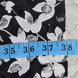 Karl Lagerfeld Paris Black White Floral Lace V Neck 3/4 Sleeve Carys Dress‎ 6 thumbnail 9