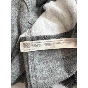 Saturday/Sunday Anthropologie‎ Cardigan Sweater XS Gray White Elise Open Fringe thumbnail 9