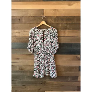 Billabong Floral Mini Dress Rayon Boho Babydoll Festival Dress thumbnail 10