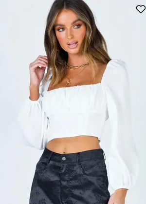 Princess Polly Ariah Long Sleeve Top White thumbnail 3