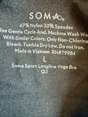 Soma Black Double-Strap Seamless Bralette size L thumbnail 3