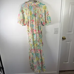 Roller Rabbit x Target Vacation Maxi Dress Tropical Fruit Floral 100% Cotton Med thumbnail 13