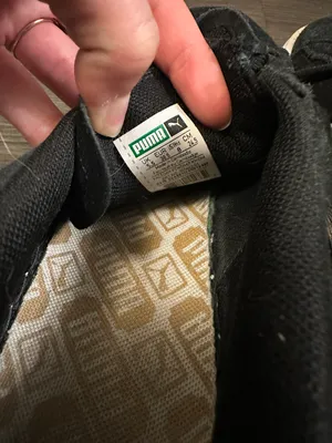 Puma Black And White Suede Shoes thumbnail 3
