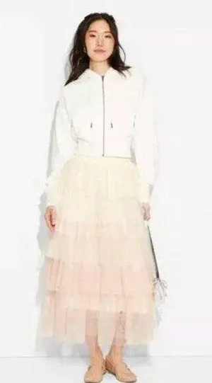 Wicked X Paul Tazewell Womens Glinda Tulle Layered Skirt blush pink Beige Small thumbnail 1