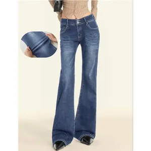NEW Mid Rise Flare Jeans Stretchy Y2k Boyfriend Bootcut Baggy 31/31 thumbnail 4