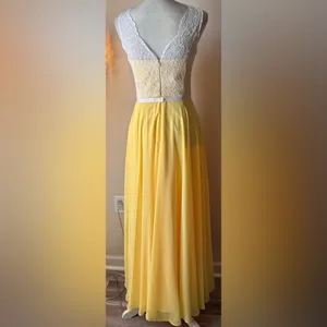 After Six Whimsical Lace Bodice V-Neck Romantic Dress‎ Sz 4 Fairycore Cottage thumbnail 7