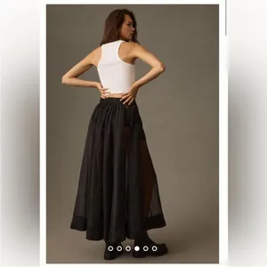 Anthropologie Sheer Parachute Maxi Skirt Size 6 | NWT thumbnail 6