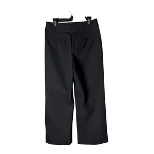 LOFT Pants Women 0 Petite Black NWT High Waist Wide Leg Button Fly Crop Trousers thumbnail 3