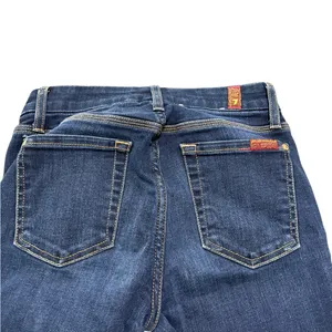 7 For All Mankind Women’s Dark Blue Ankle Straight Jeans With Frayed Hem 25 thumbnail 8