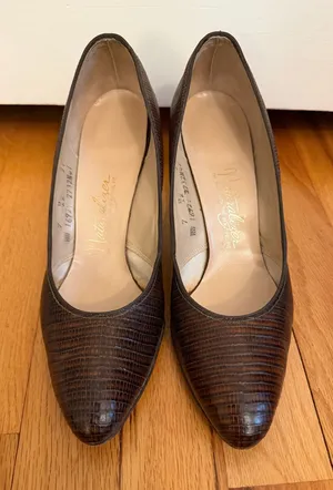 Naturalizer Authentic Alligator Skim Pumps Size 7 Vintage thumbnail 1