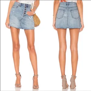 Free People Denim Distressed Skirt Size 26 thumbnail 2