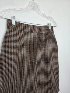 Downeast Plaid Tweed A-Line Skirt Preppy Academia Poetcore Literary Chic Small thumbnail 6