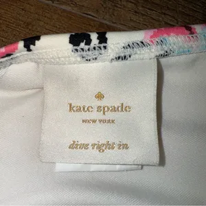 Kate Spade Swim Ikat Pattern Pink and Black Halter Bikini Top thumbnail 6
