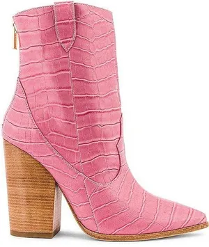 Revolve RAYE Leon faux croc embossed Boot in Pink Pink color size 5.5 thumbnail 1