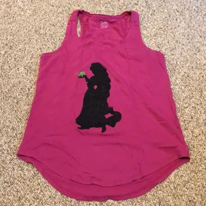 BUNDLE 3 Tanks 1 Shirt Maleficent Ralpunzel Ariel Little Mermaid Disneyland sz S thumbnail 3