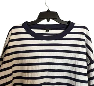 J Crew Top Womens Medium Multicolor Nautical Stripe Cotton Blouse thumbnail 2
