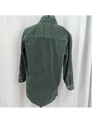 Vintage Ladies Zip Up Corduroy Shirt Jacket Medium thumbnail 3