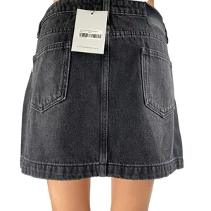 NEW Princess Polly Women Black High Waisted A Line Mini Denim Jean Skirt Size 8 thumbnail 3