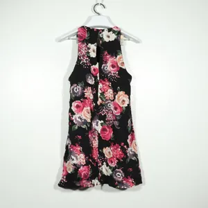 NWOT Lulus Casual Floral Mini Black Dress Size XS thumbnail 10
