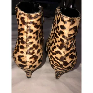 Sam Edelman Booties Size 8 Kinzey Leopard Calf Hair Kitten Heel Ankle Boots Fall thumbnail 10