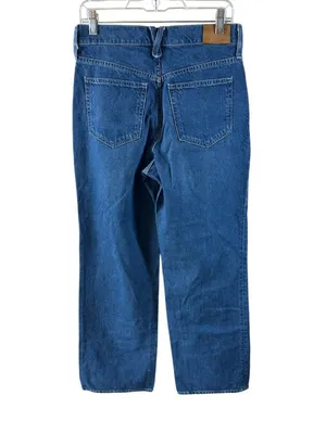 J.Crew High Rise '90s Wide-Leg Jeans Women's 28 Blue Denim Cotton Lyocell thumbnail 3
