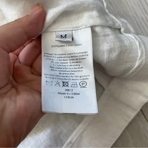 Linen Crop Vest womens White (medium) preppy minimalist classic office thumbnail 2