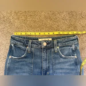 AMO Abigail Jeans in Peaceful Medium Wash Blue Patch Pocket Denim Size 26 thumbnail 15