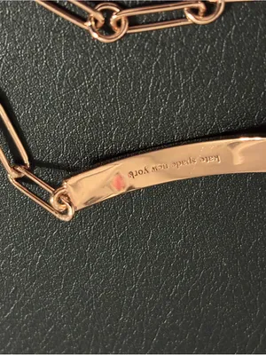 Kate Spade-Stop And Smell Roses ID Bracelet in Rose Gold Tone thumbnail 7