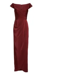 La Femme Surplice Off the Shoulder Column‎ Gown thumbnail 3
