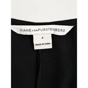 Diane von Furstenberg DVF Rawena Black Faux Wrap Jumpsuit Belted Size 4 thumbnail 6