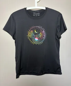 Life is Good Active t-shirt black size small thumbnail 1
