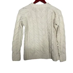 Aran Sweater Market Super Soft 100% Merino Wool Luxury Cable Knit Sz S thumbnail 5