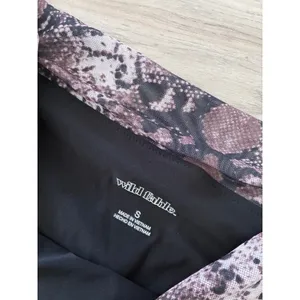 Wild Fable Brown Snake Print Mesh Off The Shoulder Long Sleeve Top Small NWT thumbnail 3