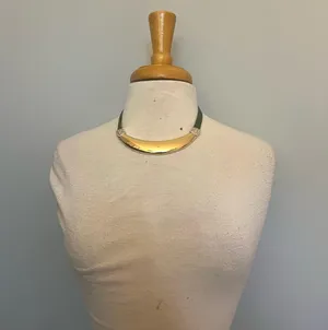 White House | Black Market Gold toned statement necklace thumbnail 3
