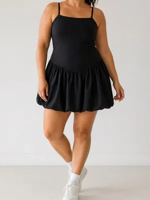 Abercrombie YPB sculptLUX Black Bubble Hem Activewear Shorts Interior Mini Dress thumbnail 8