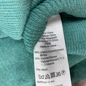 J‎ Crew Sweater Womens Medium Green Button V Neck Linen Blend Top Casual Coastal thumbnail 3