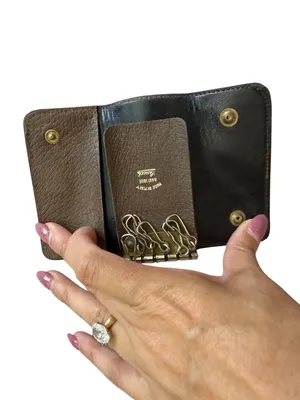 GUCCI Vintage Brown Keyholder Wallet Womens thumbnail 3