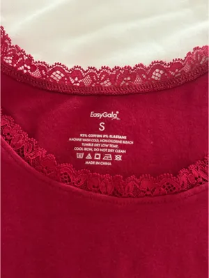 Amazon Burgundy Lace Tank Top  thumbnail 3
