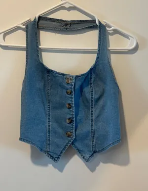 Y2K cropped top Size XS Blue thumbnail 1