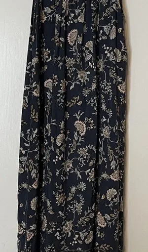 Bohme Maxi Dress Blue Paisley Cottagecore Spaghetti Strap Medium thumbnail 1