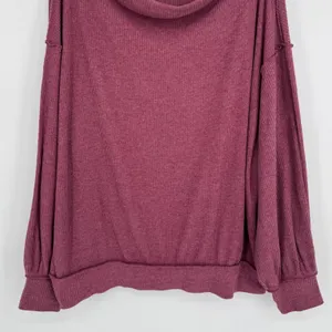 Free People We The Free South Side Thermal Top Size Medium Boho Oversized Ribbed thumbnail 8