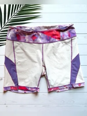 ZELLA Purple Geometric Print Active Shorts - Size Medium thumbnail 3