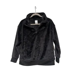 Secret Treasures Women's Black Plush Half Zip Hoodie Sleepwear S 4-6 thumbnail 2