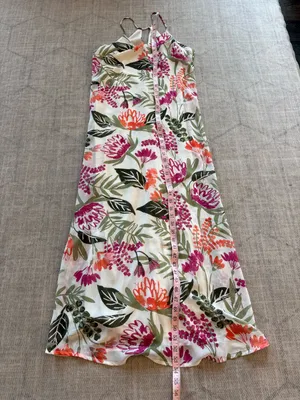 Old Navy Floral Racerback Maxi Dress Small Petite Tropical thumbnail 4