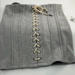 Forever 21 Heather Gray Lace-Up Skirt thumbnail 14
