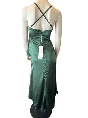 Dideyttawl Bridesmaids Dress Hunter Green Size 12 NWT thumbnail 3
