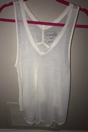 Free People White  Tank thumbnail 1